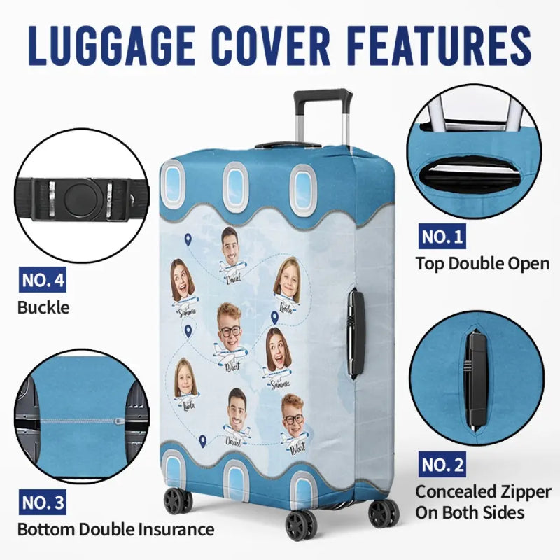 Custom Photo Travel Gifts - Personalized Luggage Cover