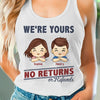No Returns Or Refunds - Family Personalized Custom Racer Back Tank Top - Gift For Mom, Grandma
