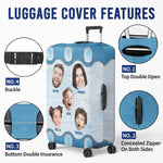 Custom Family Photo Vacation Gifts - Personalized Luggage Cover