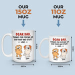 Custom Name Funny Dog Gifts for Dad - Personalized Mugs