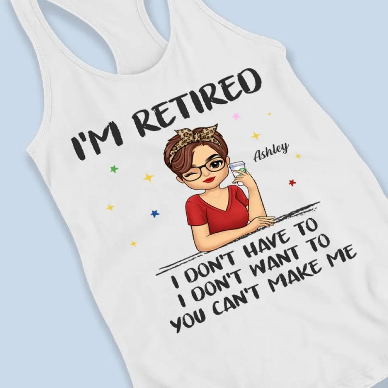 My Retirement Starts From Today - Personalized Custom Racer Back Tank Top - Appreciation, Retirement Gift For Coworkers, Work Friends, Colleagues