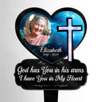 Custom Photo Memorial Cross Decor - Personalized Acrylic Stake