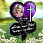 Custom Photo Memorial Cross Decor - Personalized Acrylic Stake