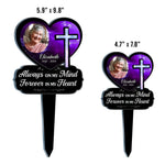 Custom Photo Memorial Cross Decor - Personalized Acrylic Stake