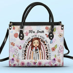 Custom Name Teacher Gifts for Educators - Personalized Leather Handbag