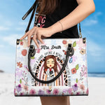 Custom Name Teacher Gifts for Educators - Personalized Leather Handbag