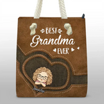 Custom Name Best Grandma Gifts - Personalized Beach Bag