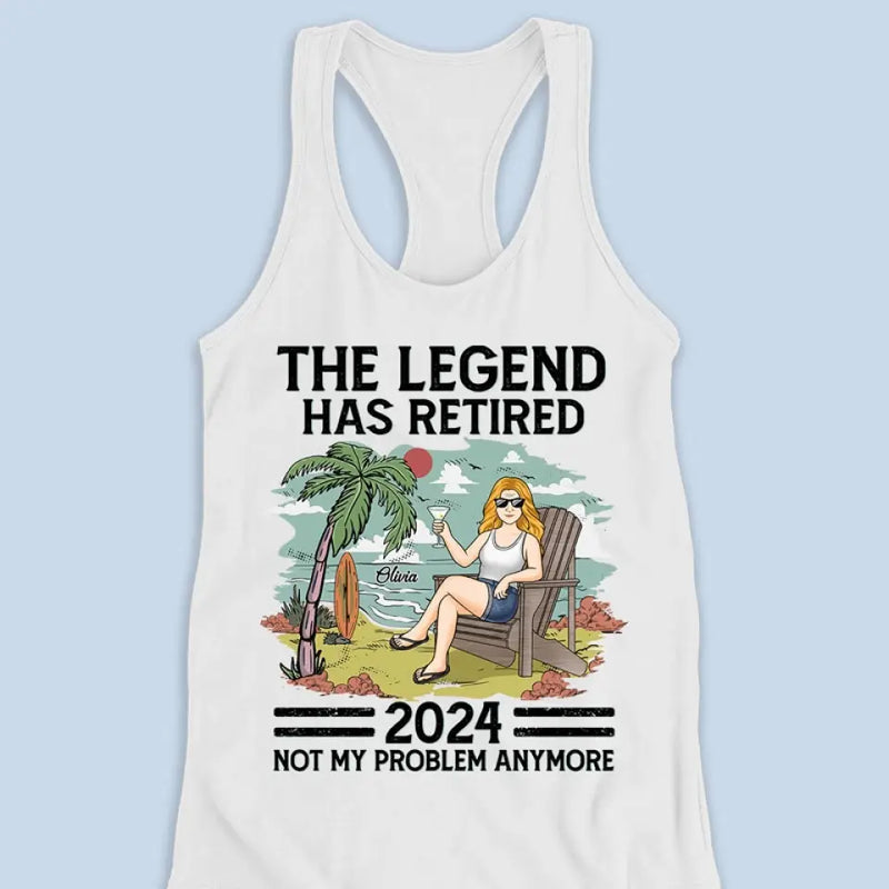 Custom Retirement Gifts for Women - Personalized Racer Back Tank Top