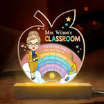 Custom Name Teacher Classroom Gifts - Personalized Acrylic LED Light
