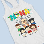 Custom Name Mama Family Gifts for Women - Personalized Racer Back Tank Top