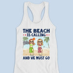 Custom Name Beach Vacation Gifts for Women - Personalized Racer Back Tank Top