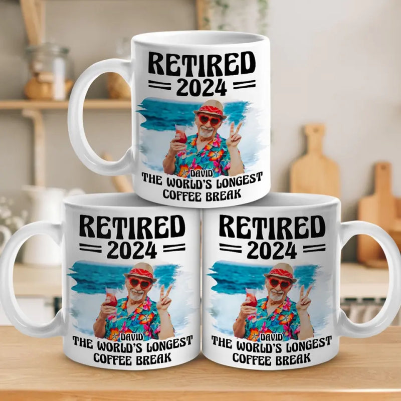 Custom Photo Retirement Gifts for Men - Personalized Mug
