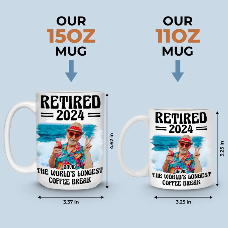 Custom Photo Retirement Gifts for Men - Personalized Mug