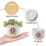 Custom Name Teacher Appreciation Gifts - Personalized Ceramic Plant Pot
