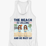 Custom Name Beach Vacation Gifts for Women - Personalized Racer Back Tank Top