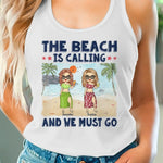 Custom Name Beach Vacation Gifts for Women - Personalized Racer Back Tank Top