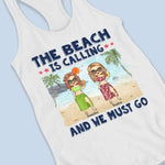 Custom Name Beach Vacation Gifts for Women - Personalized Racer Back Tank Top