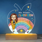 Custom Name Teacher Classroom Gifts - Personalized Acrylic LED Light
