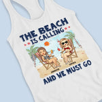 Custom Name Beach Vacation Gifts for Women - Personalized Racer Back Tank Top
