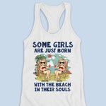 Custom Name Beach Gifts for Women - Personalized Racer Back Tank Top