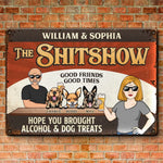 Custom Name Dog Bar Gifts for Dog Lovers - Personalized Metal Sign