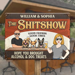Custom Name Dog Bar Gifts for Dog Lovers - Personalized Metal Sign