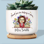 Custom Name Teacher Appreciation Gifts - Personalized Ceramic Plant Pot