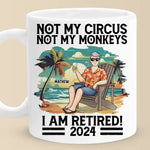 Custom Name Retirement Beach Gifts for Men - Personalized Mugs