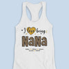 Being A Grandma, Being A Golden Life - Family Personalized Custom Racer Back Tank Top - Gift For Mom, Grandma