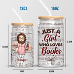 Custom Name Book Lover Gifts for Women - Personalized Glass Cup