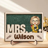 Welcome To Classroom - Teacher Personalized Custom 2-Layered Wooden Plaque With Stand - Gift For Teacher