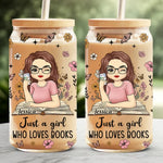 Custom Name Book Lover Gifts for Women - Personalized Glass Cup