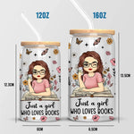 Custom Name Book Lover Gifts for Women - Personalized Glass Cup