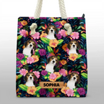 Custom Name Tropical Dog Gifts for Pet Lovers - Personalized Beach Bag