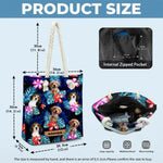 Custom Name Tropical Dog Gifts for Pet Lovers - Personalized Beach Bag
