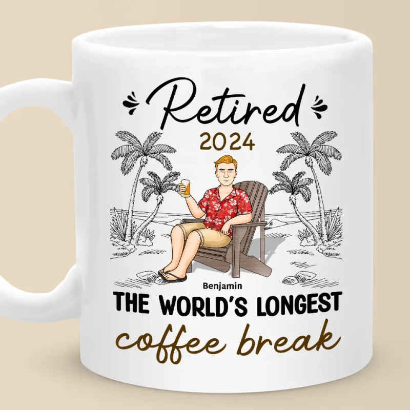 Custom Name Retirement Gifts for Men - Personalized Mugs