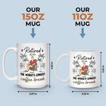 Custom Name Retirement Gifts for Men - Personalized Mugs