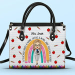 Custom Name Teacher Gifts - Personalized Leather Handbag