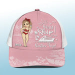 Custom Name Cruise Besties Trip Gifts for Women - Personalized Mesh-back Baseball Cap