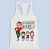 The True Power Behind The Power - Family Personalized Custom Racer Back Tank Top - Gift For Mom, Grandma