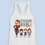 Custom Name Professional Abuela Gifts for Grandma - Personalized Racer Back Tank Top