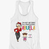 The True Power Behind The Power - Family Personalized Custom Racer Back Tank Top - Gift For Mom, Grandma