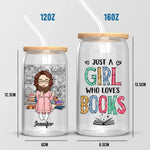 Custom Name Book Lover Gifts for Women - Personalized Glass Cup