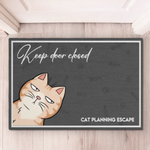 Keep Door Closed Cats Doormat - Funny Cat Lover Home Decor