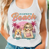 See You At The Beach - Dog Personalized Custom Racer Back Tank Top - Gift For Pet Owners, Pet Lovers