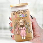 Custom Name Book Lover Gifts for Women - Personalized Glass Cup