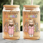 Custom Name Book Lover Gifts for Women - Personalized Glass Cup