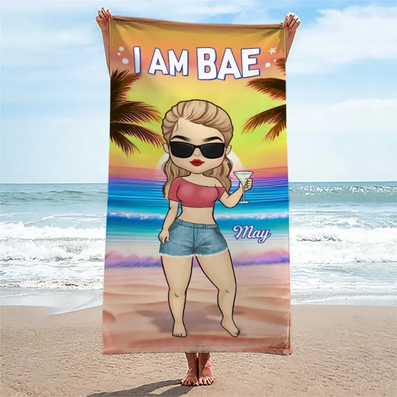 Custom Name Couple Beach Gifts - Personalized Beach Towel