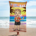 Custom Name Couple Beach Gifts - Personalized Beach Towel