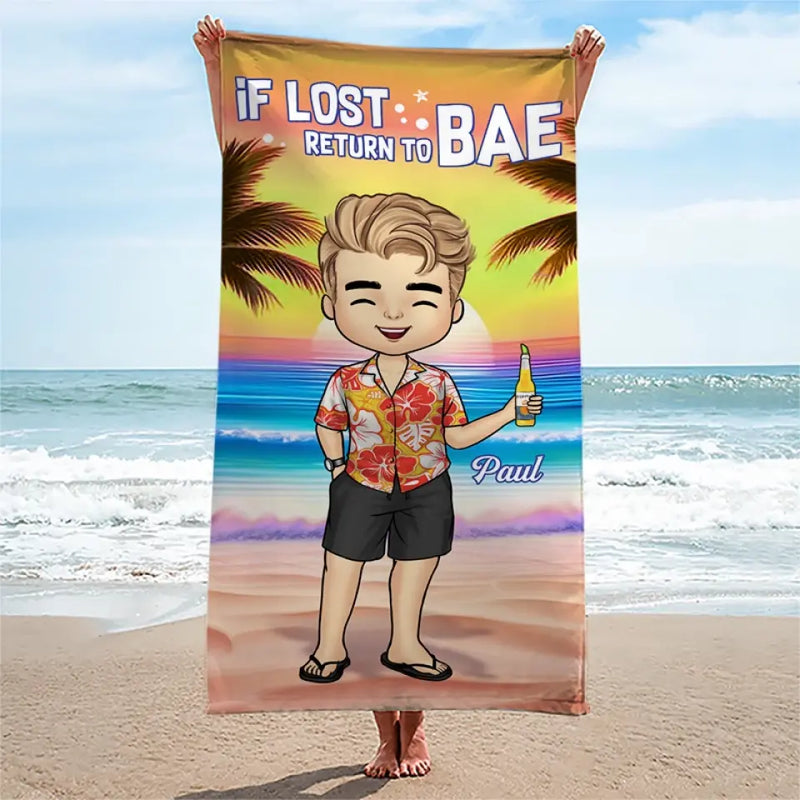 Custom Name Couple Beach Gifts - Personalized Beach Towel